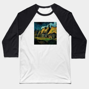 Starry Night Over Godric's Hollow Baseball T-Shirt